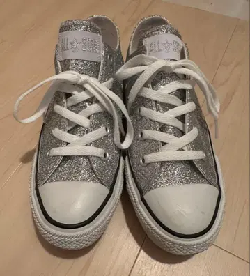 CONVERSE ALL STAR 실버 글리터 스니커즈