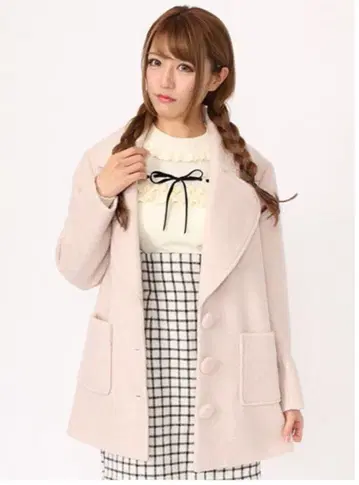 Ank Rouge 파스텔 부클레 오버 사이즈 코트