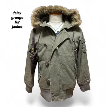 00s military N-2B fur grunge jacket y2k