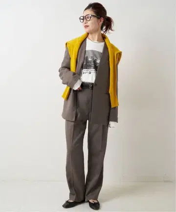 스픽 앤 스팬 더블 크로스 테이퍼드 팬츠