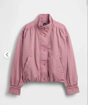 GAP 퍼프 자켓 L 사이즈 핑크 블루종 크롭 자켓