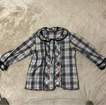 PINK HOUSE 체크 무늬 긴팔 블라우스