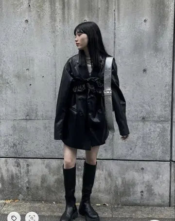 지나시스 러그 밑창 백지퍼 롱 부츠