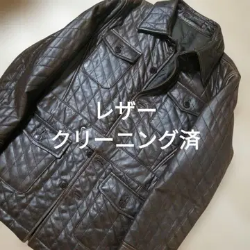 Y2K 가죽 퀼팅 코트 ABAHOUSE