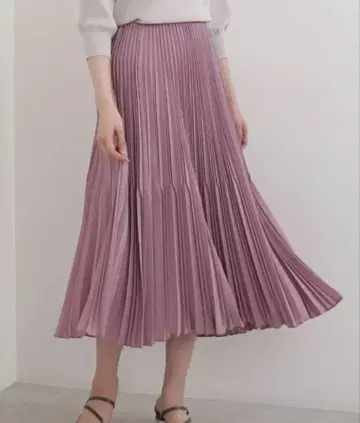 NATURAL BEAUTY BASIC 쉬폰 플리츠 스커트