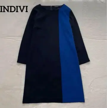 INDIVI 컬러 콤비네이션 원피스