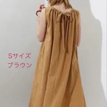 titivate 티티베이트 백리본 롱 원피스 S 브라운