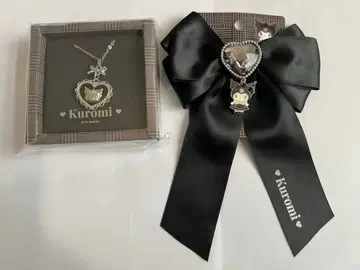 비밀의 멜로쿠로 쿠로미 리본 목걸이 2개 세트 산리오