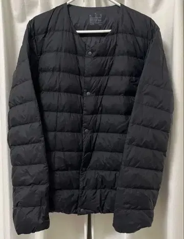 MUJI 노카라 다운 자켓 블랙 M 남성용