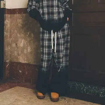 [JIMWAG ] Graduation check pants 네이비 M