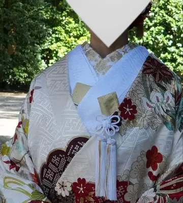 꽃무늬 장식용 깃 화이트/골드