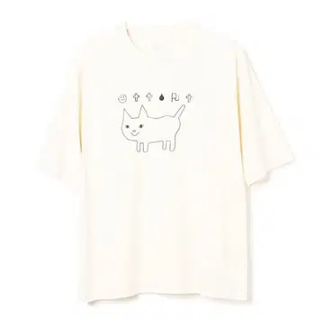 요네즈켄시 공상 공상 고양이T셔츠 화이트 L