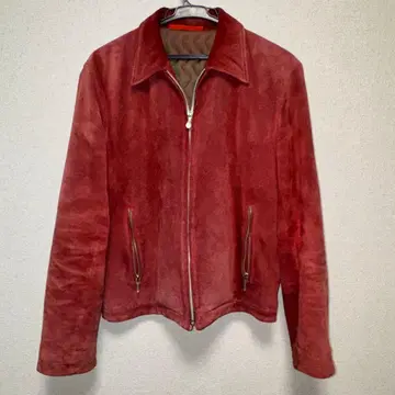 Paul Smith 싱글 라이더 스웨이드 자켓 레드