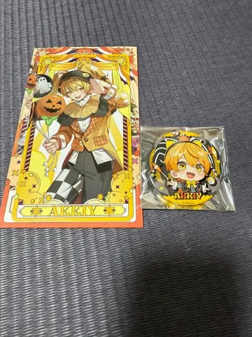 amptakxcolors 할로윈 굿즈 아키 군 카드, 캔뱃지 세트