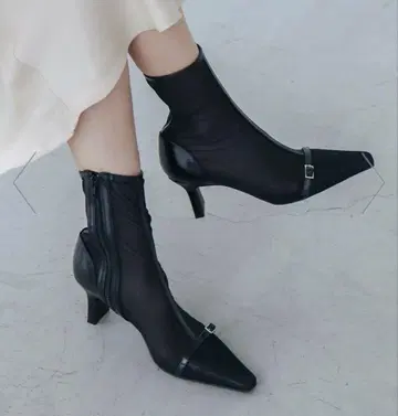 [ 새상품 ] EVOL 벨트 소프트 스트레치 튤 부츠 블랙 M 부티