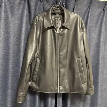 H&M 그레이 가죽 자켓 XL