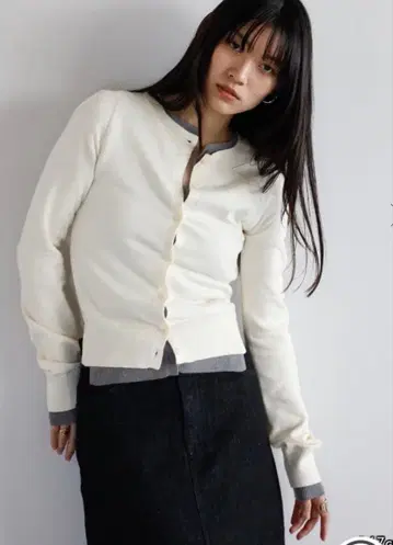 레이어드 스타일 니트 가디건