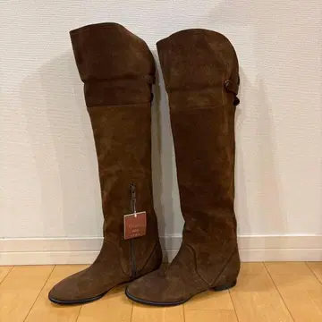 ZARA 스웨이드 롱 부츠 미사용 새상품