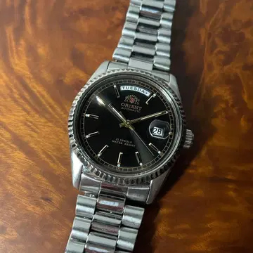 ORIENT 데이데이트 46E701-91 블랙 다이얼 자동 와인딩