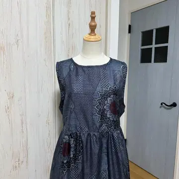 기모노 리메이크 오시마 명주 슬리브리스 원피스 (LL)