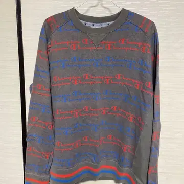 Champion 맨투맨 L 그레이/레드/블루