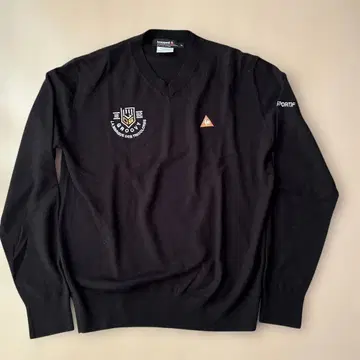 새상품급 르꼬끄 남성용 골프 니트 LL 블랙 컬러