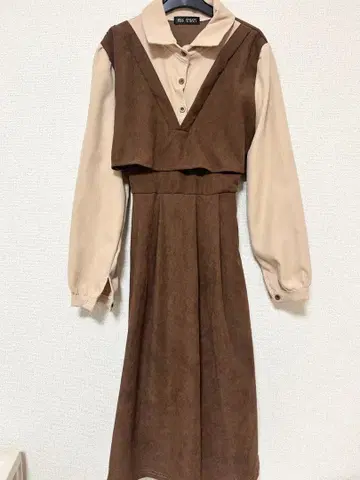 [ 새상품급 ] freestylists 롱 원피스 긴팔 브라운 M