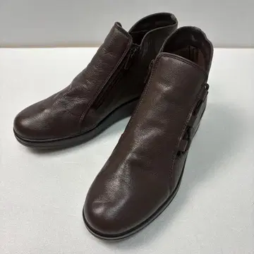 [ 컨디션 최상 ] moonstar 숏부츠 브라운 사이드 지퍼 와이드