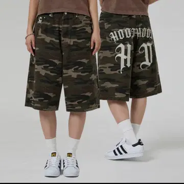 HOODHOOD 체인 자수 버뮤다 밀리터리 팬츠