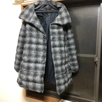 TATRAS 체크 무늬 다운 자켓 그레이 계열 여성 M~L