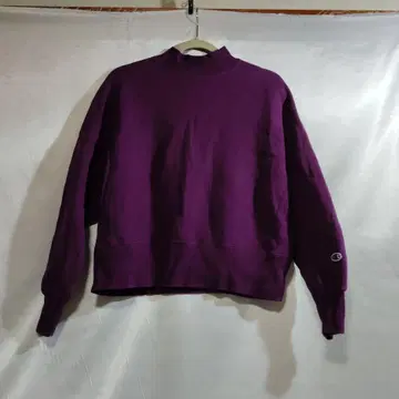 Champion Reverse M 퍼플 단색 택 보틀넥