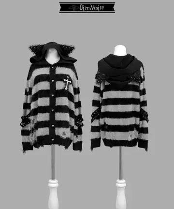 DIMMOIRE Evil Cat 가디건 [ Stripe ]
