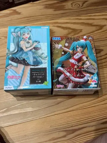 하츠네 미쿠 Hatsune Miku 피규어 세트 미개봉 상자 약간의 흠집
