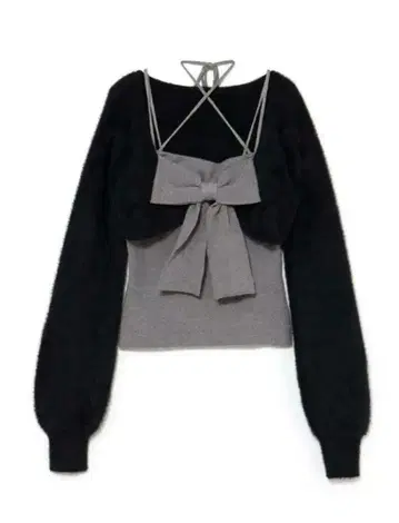 bubbles 리본 니트 앙상블