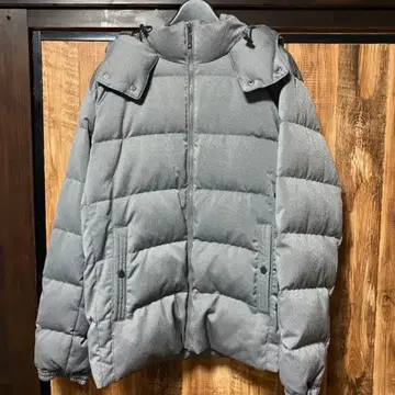 UNIQLO 후드 부착 다운 자켓 다운 코트 그레이 XL