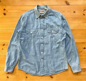 [ CAMCO ] 카무코 긴팔 샴브레이 셔츠 M 블루