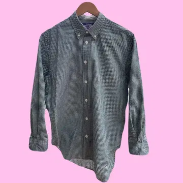 퍼플 라벨 여성용 깅엄 체크 셔츠