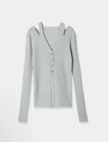 새상품 완판템 neck slit knit cardigan louren