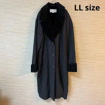 롱 코트 인조 모피 새상품급 따뜻한 여성용 빅 사이즈