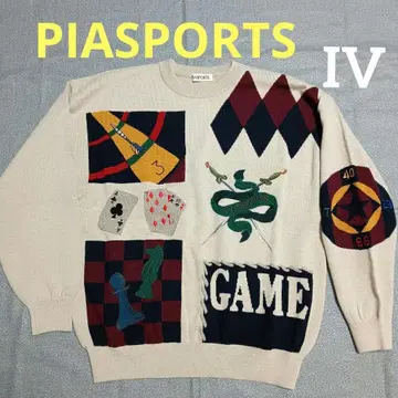 PIA SPORTS 피아 스포츠 둥근넥 니트 스웨터 LL 베이지 계열