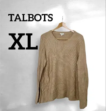 TALBOTS 베이지 케이블 니트 긴팔 스웨터 [ XL ]