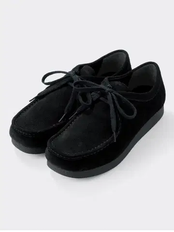 미사용 새상품 GU 리얼 가죽 모카신 신발 25cm 블랙
