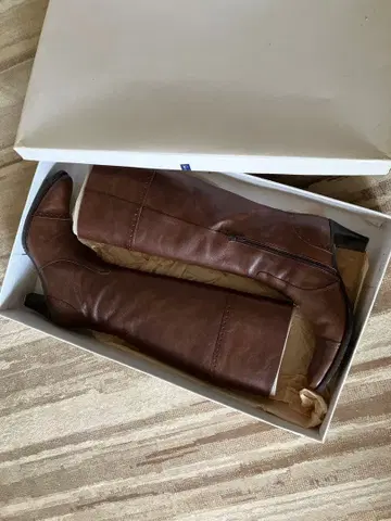 브라운 롱 부츠 높이 약 40cm