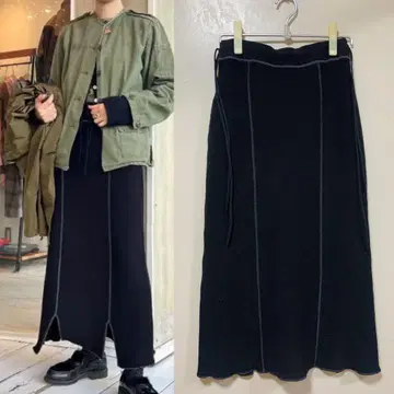 BEAMS BOY 밀리터리 니트 스커트