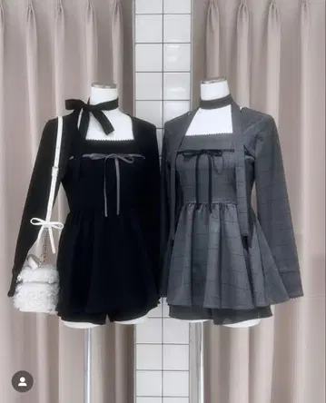 bubbles 버블스 Muffler ribbon peplum setup