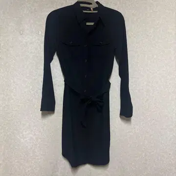 로렌 셔츠 원피스 허리 리본 포함