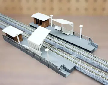 N 게이지용 역 플랫폼 상하행선 디오라마1