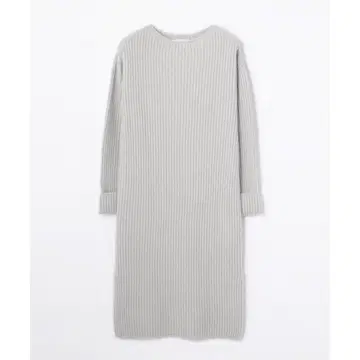 GALERIE VIE 울 캐시미어 리브 보트넥 원피스 갤러리 바이