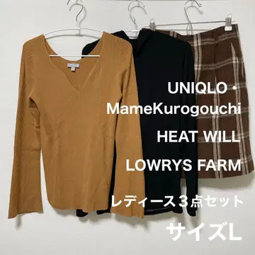 UNIQLO 외 여성용 3종 세트 상의 스커트 사이즈 L No.12