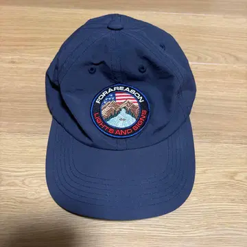 FOR A REASON 자수 로고 캡 네이비